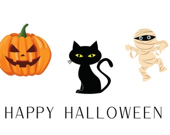 Feliz tarjeta de felicitación de Halloween