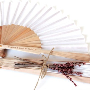 Personalized fan / wedding fan / guest gift / wooden fan / original gift / personalized gift / bride and groom