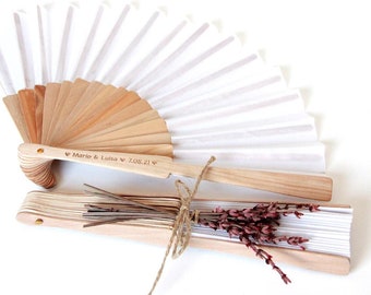 Personalized fan / wedding fan / detail for guests / wooden fan / original gift / personalized gift / bride and groom