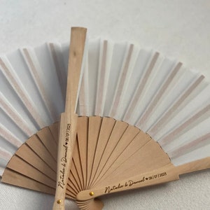 Personalized fan / wedding fan / detail for guests / wooden fan / original gift / personalized gift / bride and groom image 9