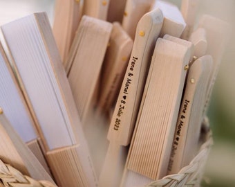Gepersonaliseerde waaiers voor bruiloften - origineel cadeau - gastenwaaier - witte waaier - bruiloftswaaier - mooie waaier - bruiloft - sieradendoos voor bruiloft