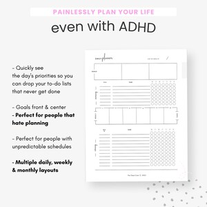 Printable ADHD Cleaning Planner Digital Cleaning Planner Daily Cleaning Routine Weekly Life Planner Minimal Planner Goodnotes image 3