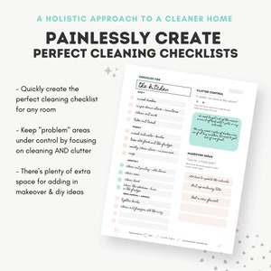 Fillable Cleaning Checklists, Editable Cleaning Planners, Monthly Cleaning Checklist, Household Chore List, Printable Cleaning Planner image 2