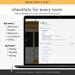 Cleaning Planner, Cleaning Checklists, Cleaning Schedule, Household Management Binder, Digital Planner, ADHD Planner, Trello Planner image 6