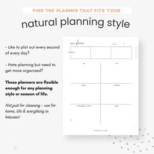 Printable ADHD Cleaning Planner Digital Cleaning Planner Daily Cleaning Routine Weekly Life Planner Minimal Planner Goodnotes image 4