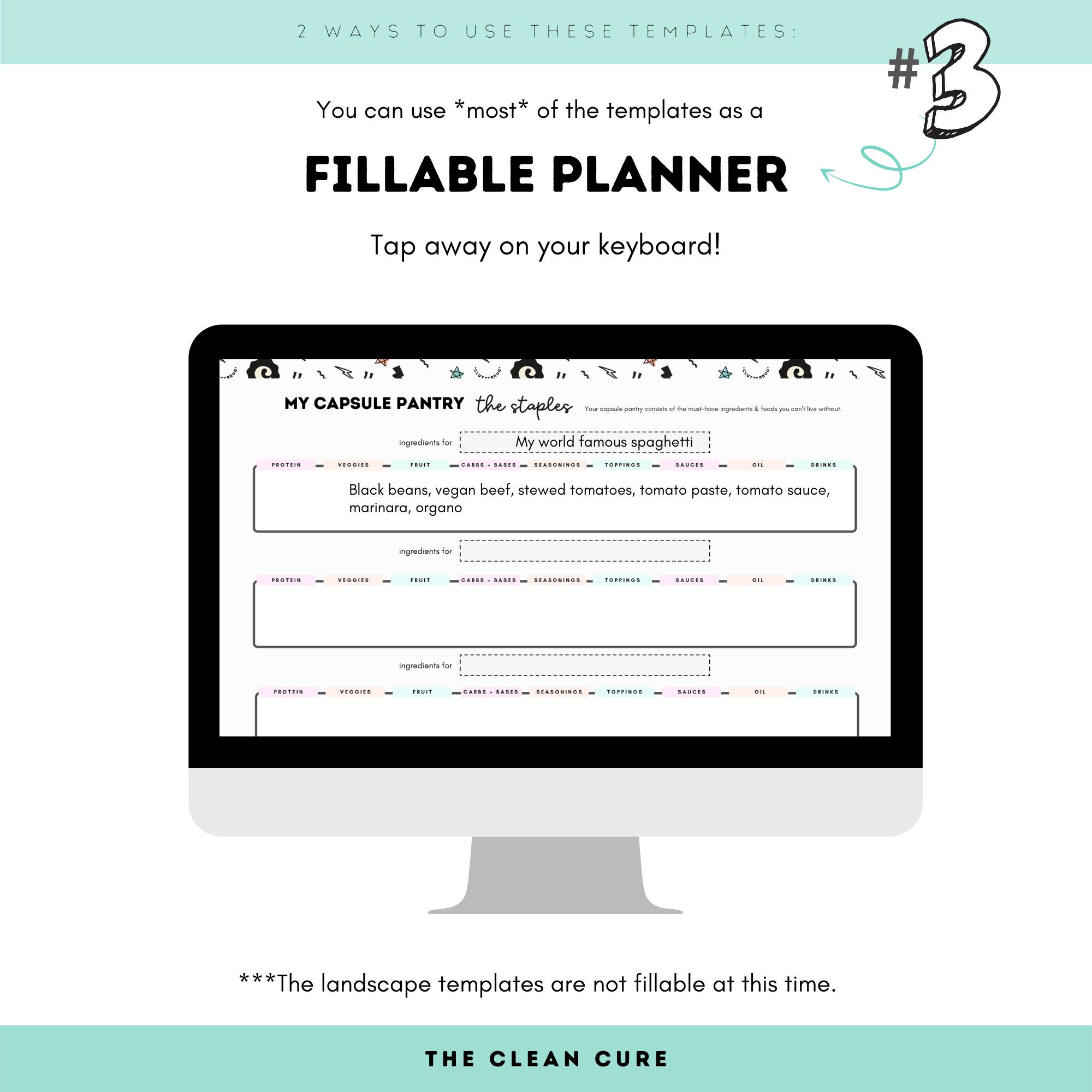 Meal Planner Printable Digital Meal Planning Weekly Meal - Etsy