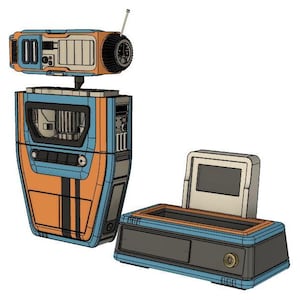 Pip Droid en dockingstation uit Star Wars: The Acolyte (3D Print STL)