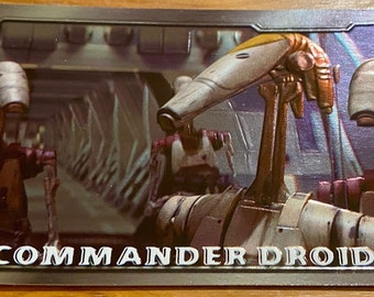 Vintage 1999 Star Wars Episode 1 Topps Widevision Series 2 Card E1: Commander Droid