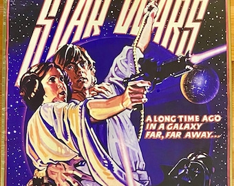 Vintage 1994 Star Wars Episode IV Metal Movie Poster, Hamilton Collection Brand New