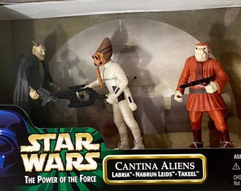 Vintage 1998 Star Wars Hasbro Cantina Aliens Action Figure Set: NEW SEALED
