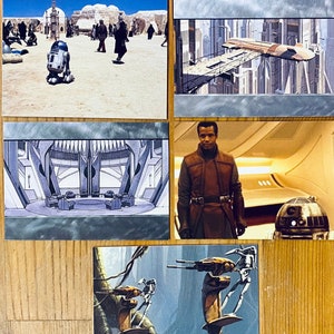 Star Wars Galaxy Collector 1998 Topps Vintage Collectible Trading Cards - Promo Inserts SW1-SW3, SW6 & SW7 - Excellent / Near Mint Condition