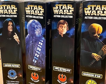 Vintage 1998 Star Wars Kenner/Sears Wishbook 12-Inch Action Figures, Set of 4 SEALED
