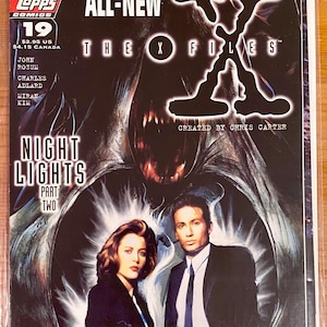 The X-Files 1996 Vintage Topps Comic Book #19A, Night Lights Part 2, Excellent Condition, Mulder, Scully, aliens, Brown Mountain Lights, NC