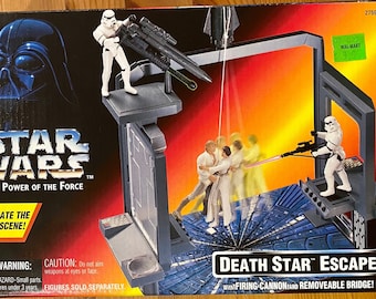 Star Wars 1996 Kenner Power of the Force Death Star Escape Vintage Action Figure Play Set, Brand New Sealed in Original Package NIB MIB POTF