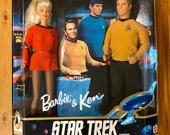 Vintage 1996 Star Trek Barbie & Ken Mattel 30th Anniversary Collector Edition Giftset NIB