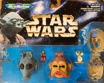Vintage 1997 Star Wars Micro Machines Mini Heads Playset by Galoob: New Sealed
