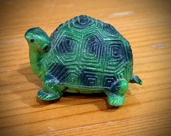 Vintage Hand-Painted Miniature Sea Turtle or Tortoise Figurine 1" tall