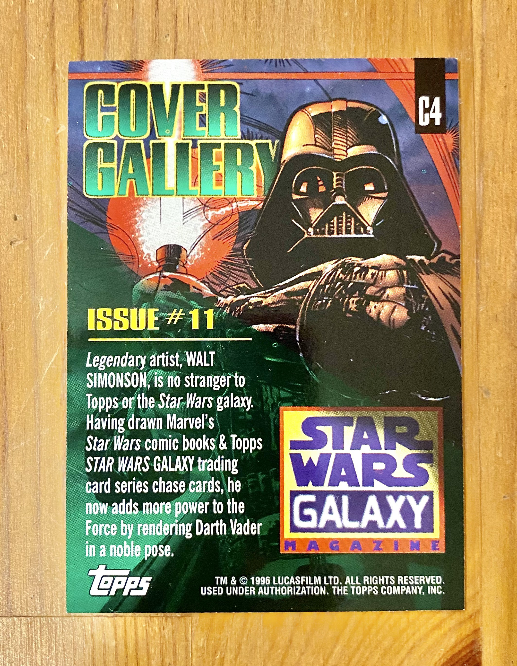 Vintage 1996 Star Wars Galaxy Magazine Trading Cards: Cover
