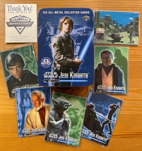 Star Wars Jedi Knights Vintage Metal Collector Trading Cards 1997 Metallic  Impressions NEW Complete Set or Metal Cards in Original Metal Box - Etsy