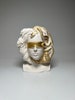 White Black and Natural Medusa Bust | Goddess Sculpture | Shelf Decor | Medusa Bust | Mini Statue | Sideboard Decor 