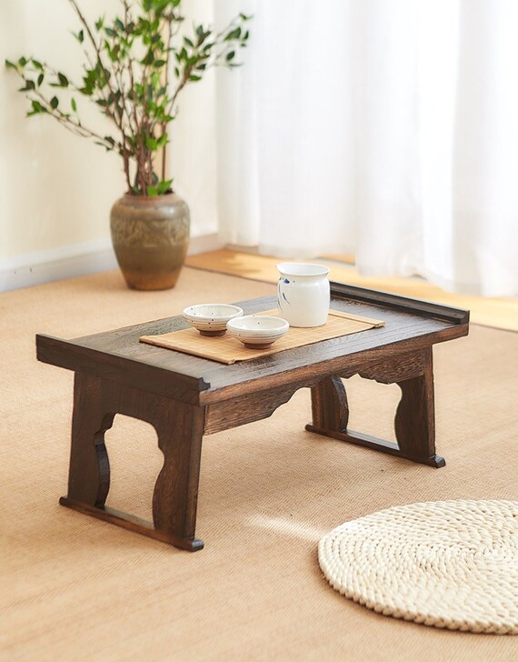 Foldable Traditional Japanese Floor Table Coffee End Tables Etsy