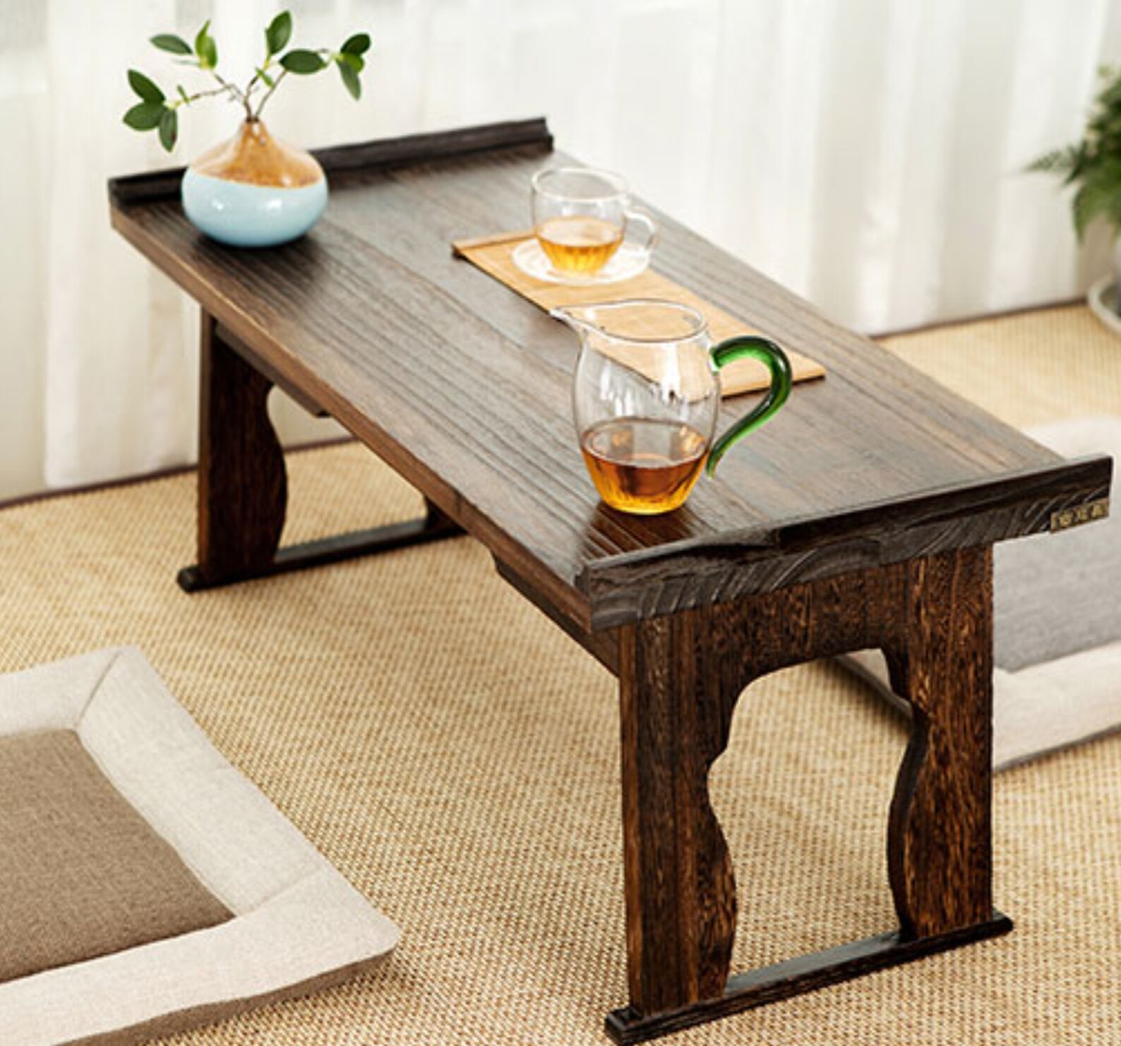 Foldable Traditional Japanese Floor Table Coffee End Tables Etsy