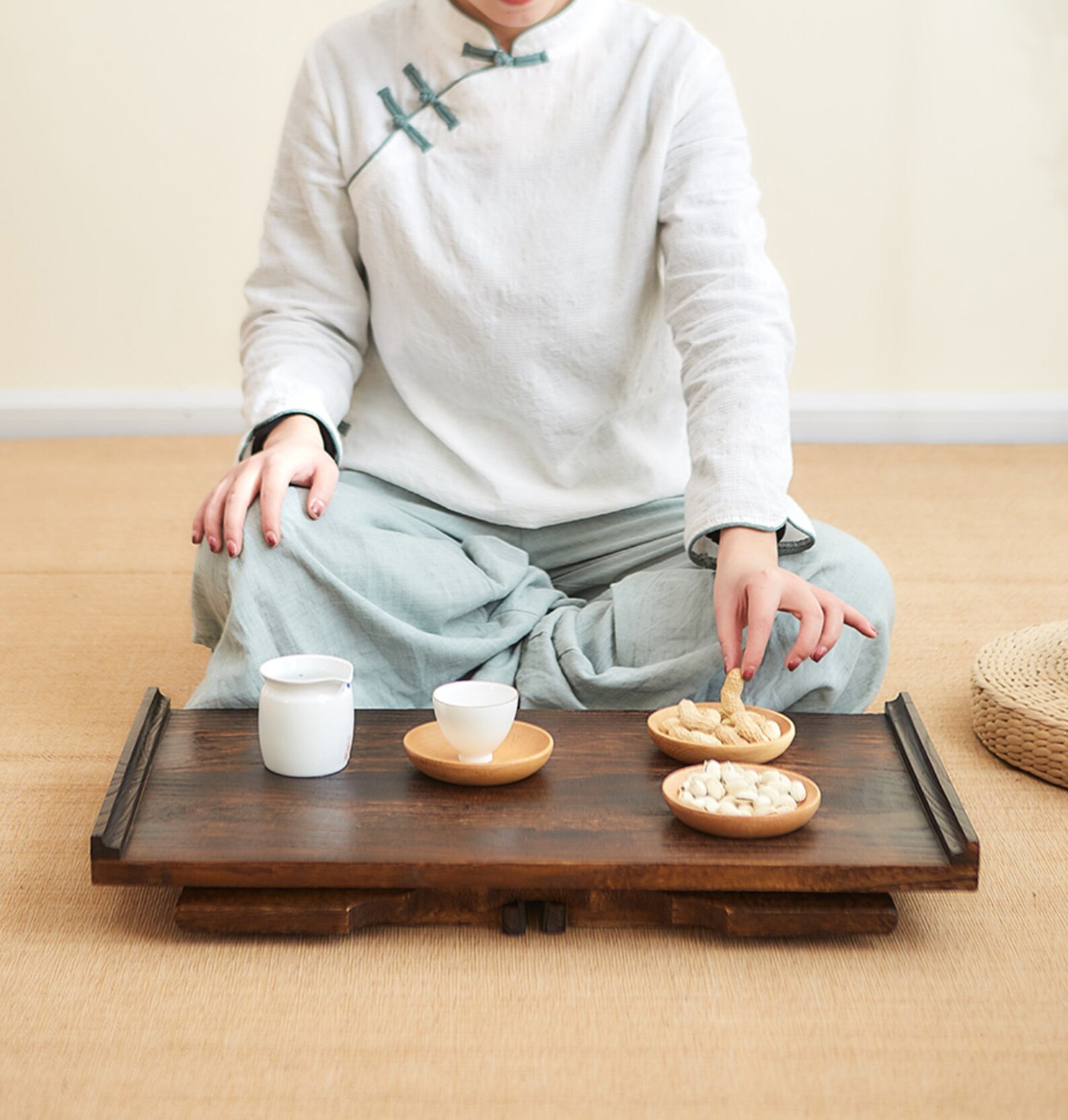 Foldable Traditional Japanese Floor Table Coffee End Tables Etsy