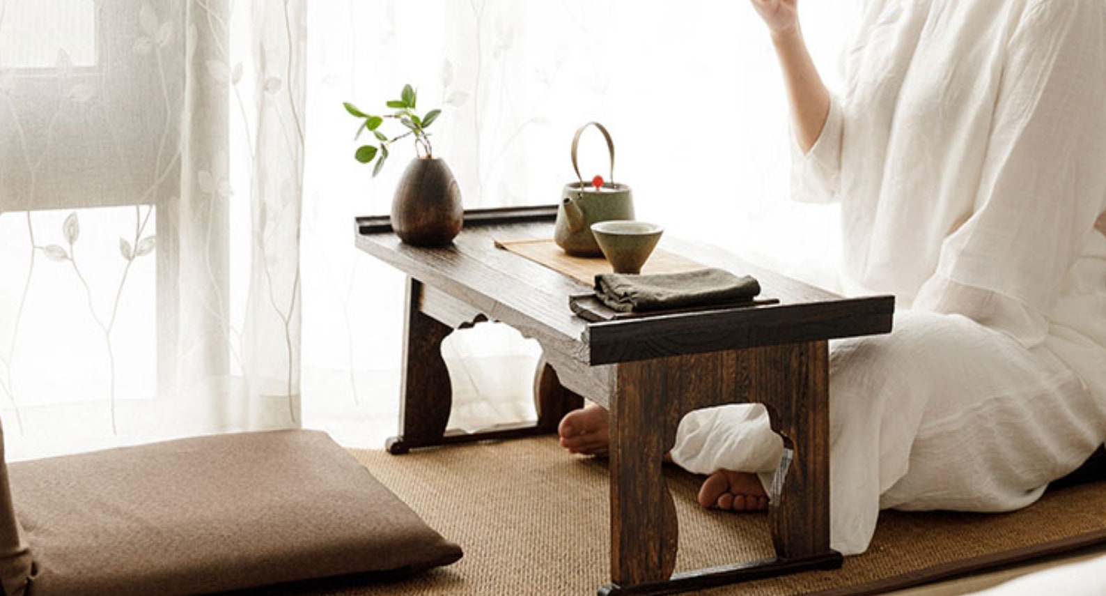 Foldable Traditional Japanese Floor Table Coffee End Tables Etsy