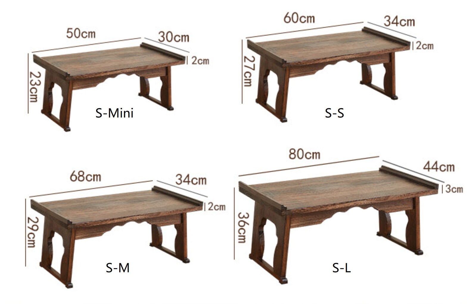Foldable Traditional Japanese Floor Table Coffee End Tables Etsy