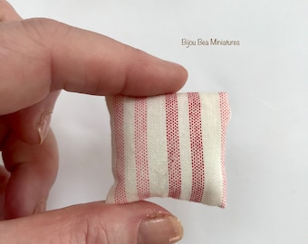 Dollhouse Miniature pink striped pillow
