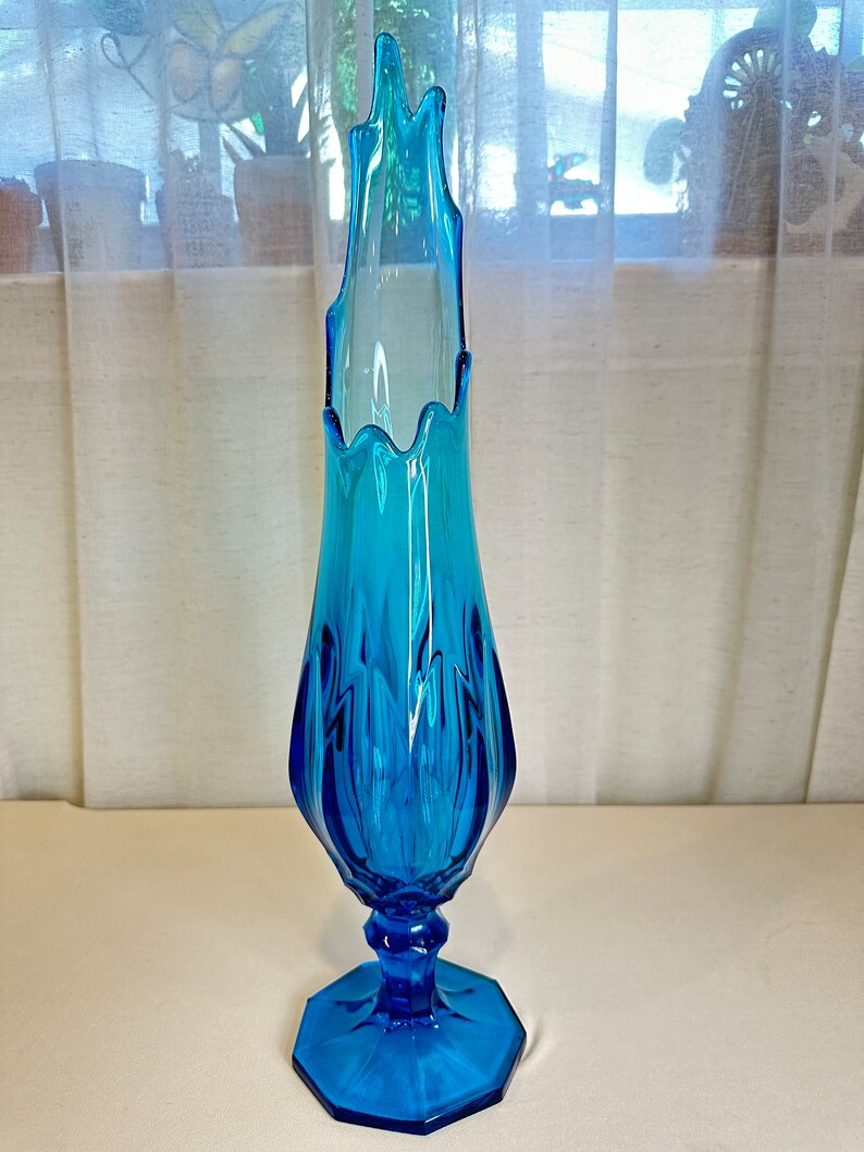 20 9 Finger Peacock Blue LE Smith Dominion Swung Vase Etsy