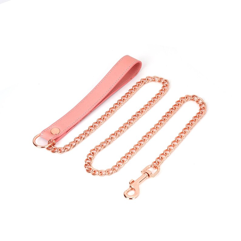 rose gold chain leash