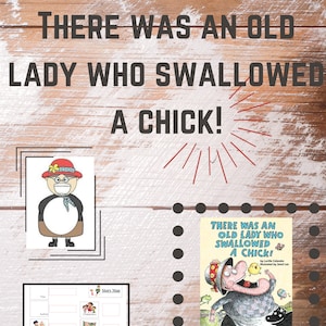There Was An Old Lady Who Swallowed A Chick! Learning Easter Adapted Book!, Printable, PECS, Picture Supports, Speech, DIGITAL DOWNLOAD