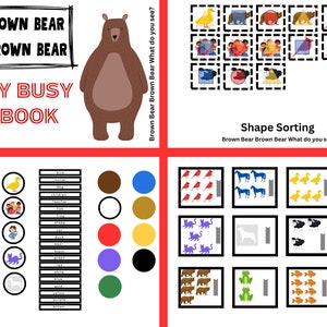 Brown Bear, Brown Bear, PECS, Picture supports, Activities, DIGITAL DOWNLOAD school, fun learning!