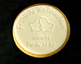 Fondantstempel Frohe Weihnachten wünscht Familie  | Weihnachten | Personalisiert  | Glocken