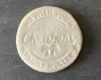 Fondantstempel We wish you a merry Christmas  | Weihnachten | Personalisiert