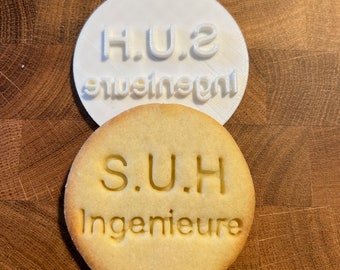 Personalisierter Keks- und Fondantstempel | Firmenname | Individueller Text