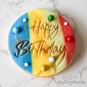 fondant stamp Happy Birthday