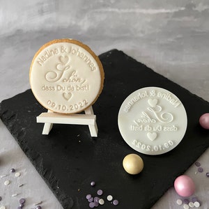Personalized fondant stamp: Glad you're here image 2