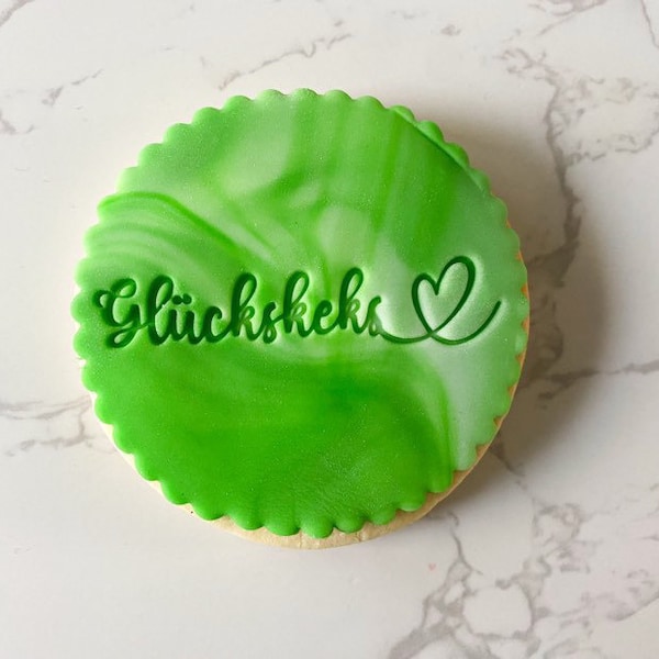 Fondantstempel Glückskeks mit Herz