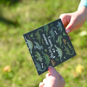 Einladungskarten Kindergeburtstag Dinosaurier 12er Set