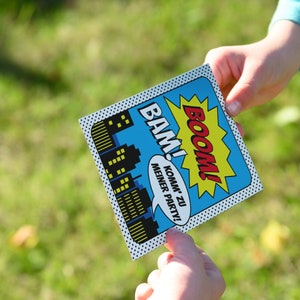 Einladungskarten Kindergeburtstag Superhelden 12er Set