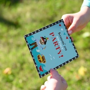 Einladungskarten Kindergeburtstag "Piraten" 12er Set