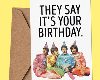 They Say It's Your Birthday 4.25 X 5.5 - Etsy Denmark