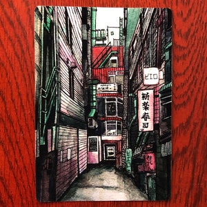 Aquarelle Street Art Print, Peinture Traditionnelle Carte postale / Oeuvre d’art Impression murale