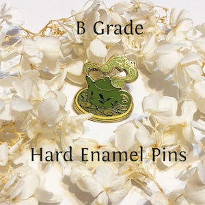 B Grade Tea Hard Enamel Pin, Seconds Magical Girl Teapot Badge, Discount Butterfly Pea Blooming Drink Glitter Lapel Pin, Ita Bag Badge