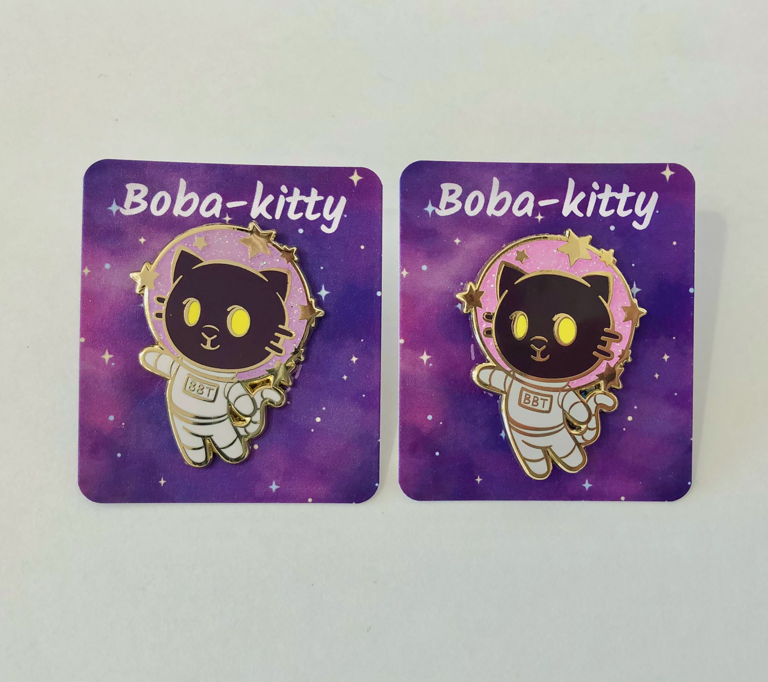 Cat Pin Bubble Example Boba Kitty Hard Enamel Pin, Bubble Tea Cat Animal Lapel Pin, Astro ...