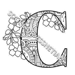Calm Coloring Letters