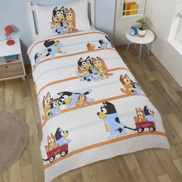 Official Bluey Single Bed Duvet Cover Set Reversible Etsy UK