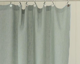 Green Shower Curtain, Dark Green Fabric Shower Curtain